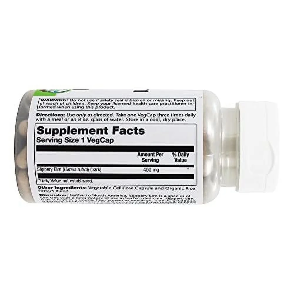 SOLARAY - Slippery Elm 400 mg. - 100 Vegetable Capsule(s)
