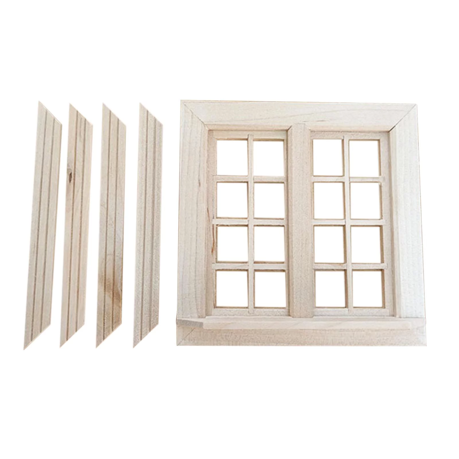 Kokiya Wooden Dollhouse Miniature Window DIY Furniture Girls Gifts for Room
