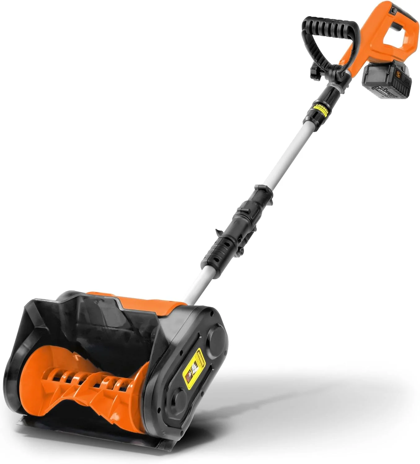 SuperHandy Portable Electric Snow Thrower & Shovel (Upgraded) - 20V 4Ah Cordless Battery System (Orange)