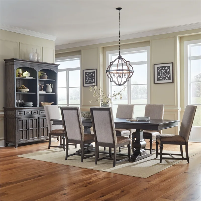 Paradise Valley Opt 7 Piece Trestle Table Set