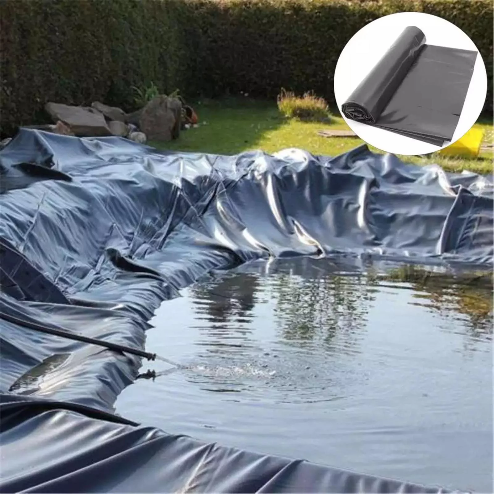 1PCS Pond Liner Garden Waterfall Liner Cloth Fish Pond Liner Insulation Film Black 2x3M