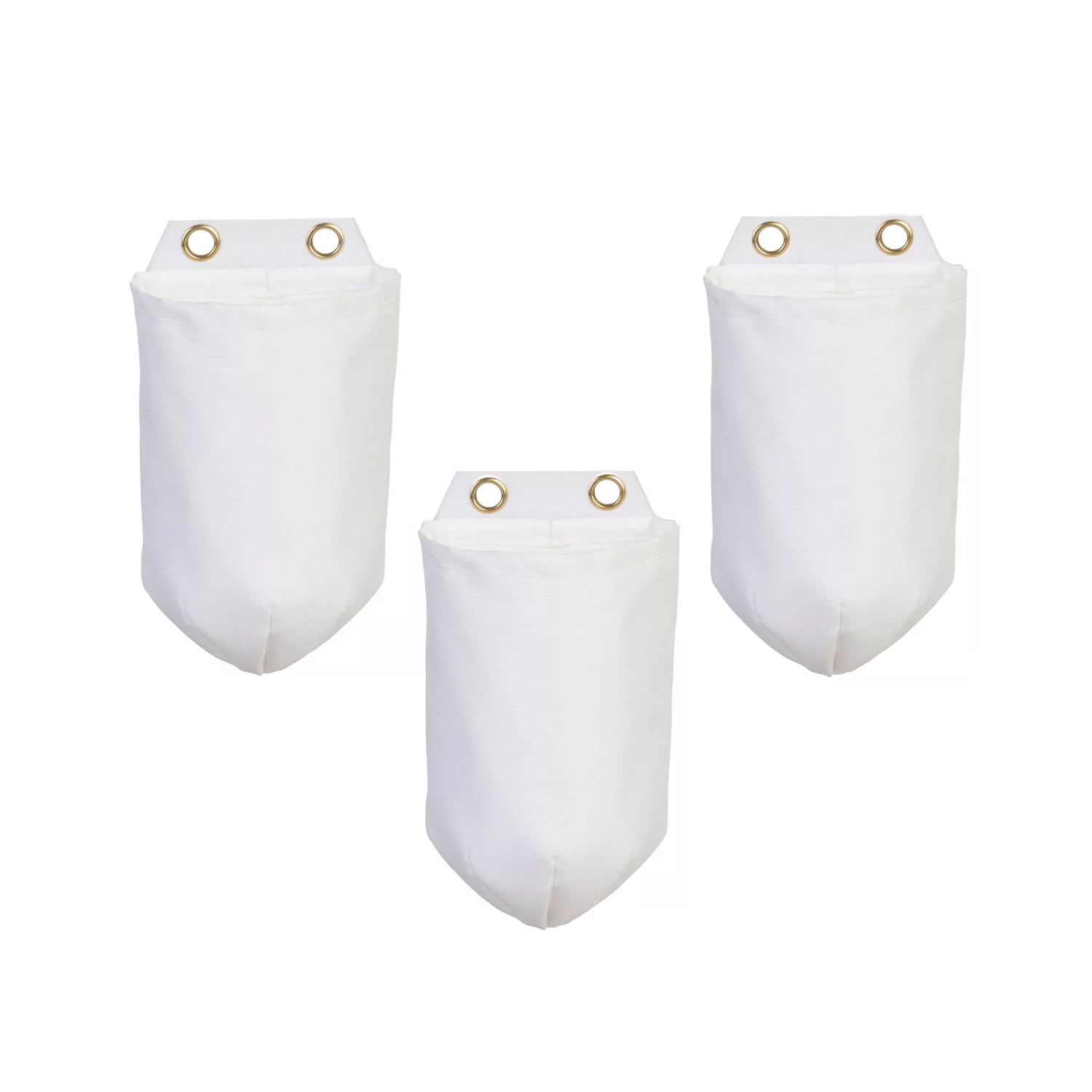Medium U-Shaped Hanging Pocket Planter, Set of 3, White