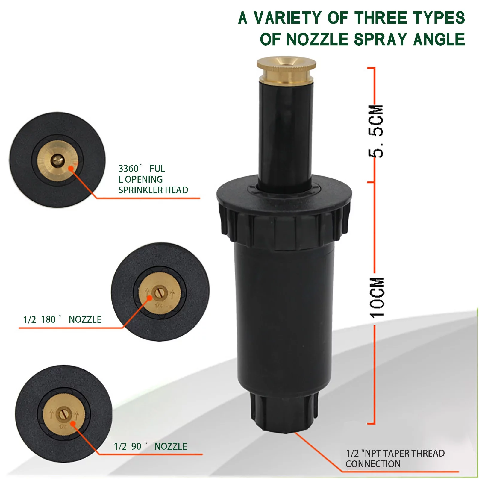 Hxroolrp Retractable Buried Telescopic Sprinkler Garden Lawn Water Irrigation System