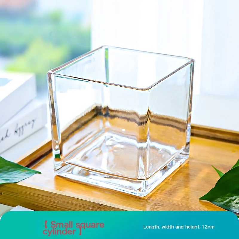 Hydroponic Utensils Copper Coin Grass Creative Bottle Glass Flower Pot Aquatic Plant Tulip Flower Vase Fangfang Describer Brown Pottery-500G Without Square Vat Intermediate