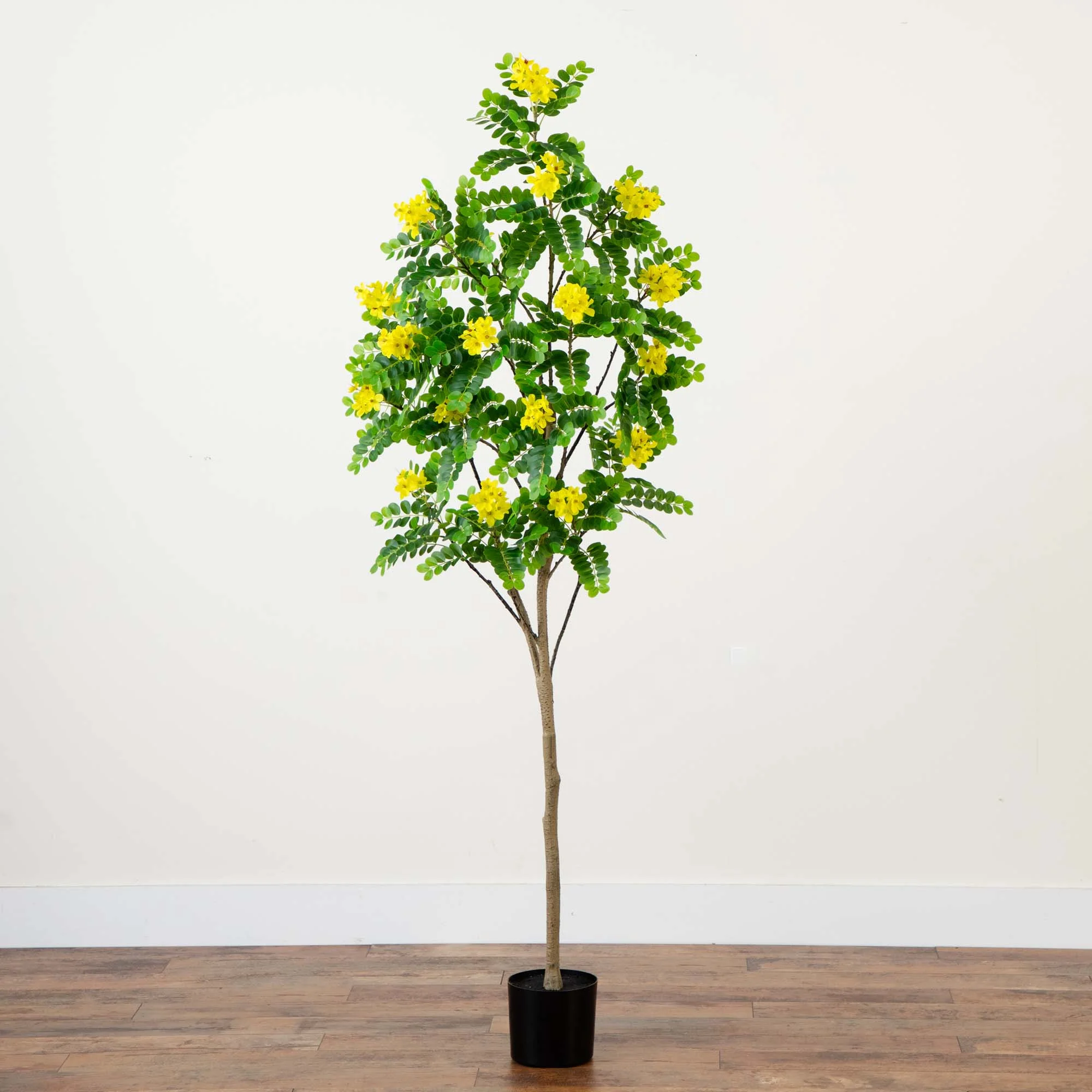 Nearly Natural 6ft. Artificial Flowering Citrus Tree with Real Touch Leaves
