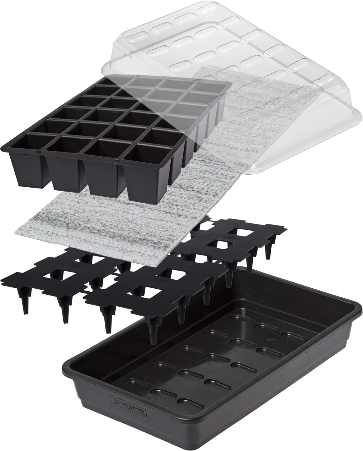 Growease 24-Cell Replacement Platforms | Self Watering Seed Starting Tray Support Platform Holder | Made From E Plant Safe Recycled Plastic - Set Of 2