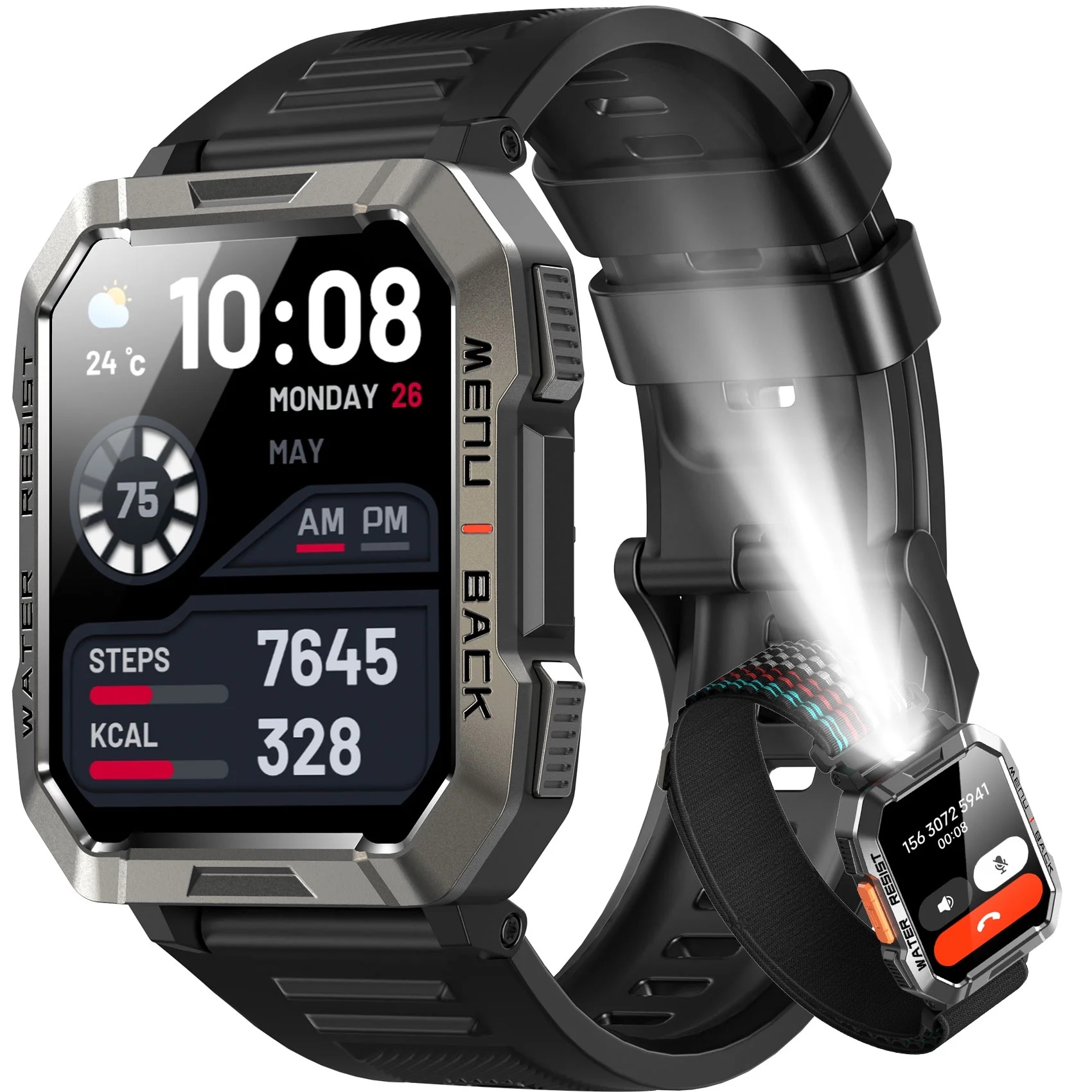 Military Smart Watch for Men 2.01