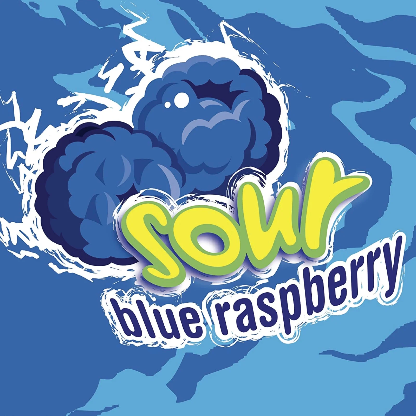 10x Packs Wrigley's Hubba Bubba Sour Blue Raspberry Bubble Gum ( 5 Piece Packs )