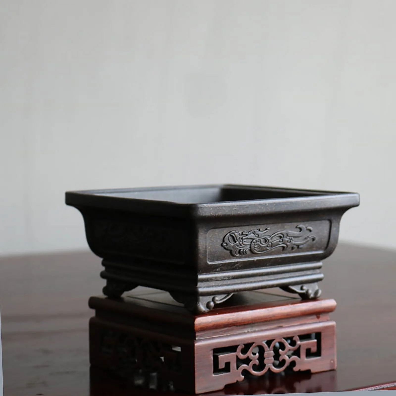 YiXing Purple Sand Flower Pot Bonsai Succulent Flower Pot Chinese-Style  Flower Pot Desktop Decorative Flower Pot LC485