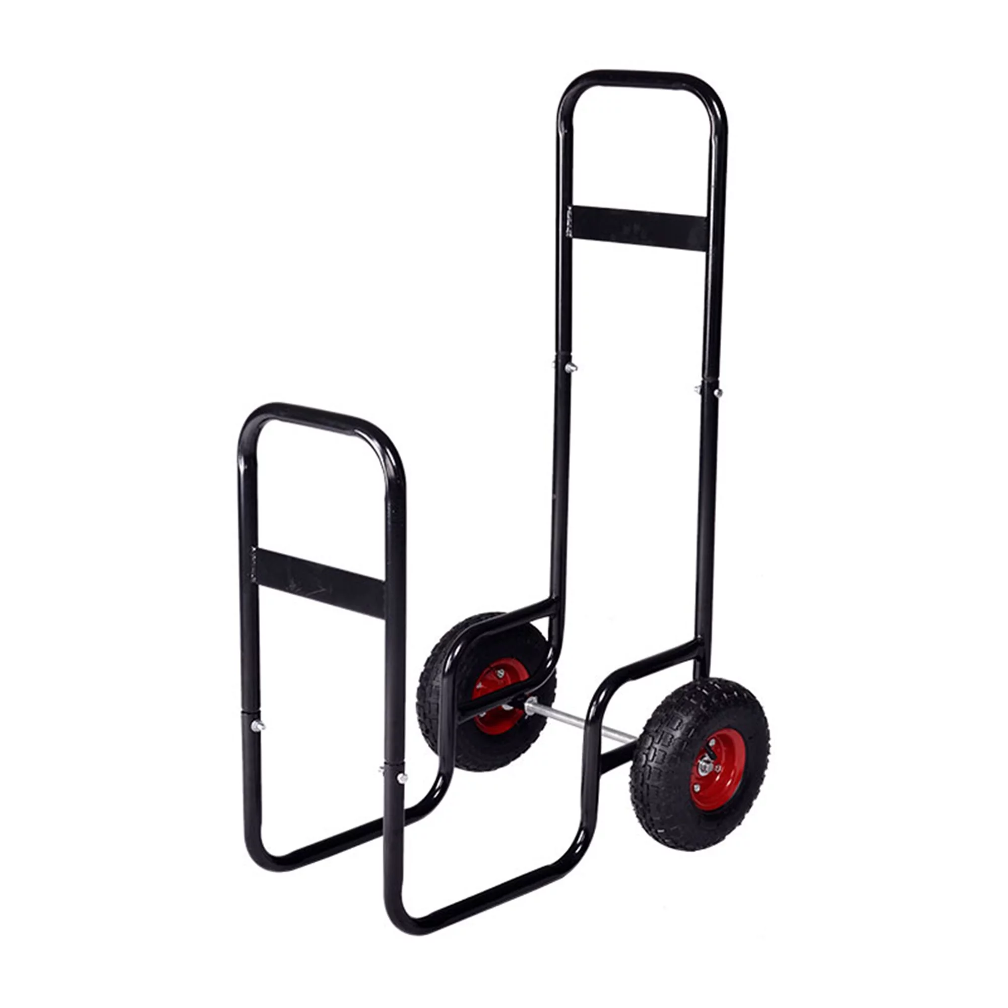 Galileo Firewood Log Cart Wood Mover-Hauler-Roller Firewood Log Cart Carrier Outdoor or Indoor Wood Rack Storage Mover Rolling Dolly Hauler