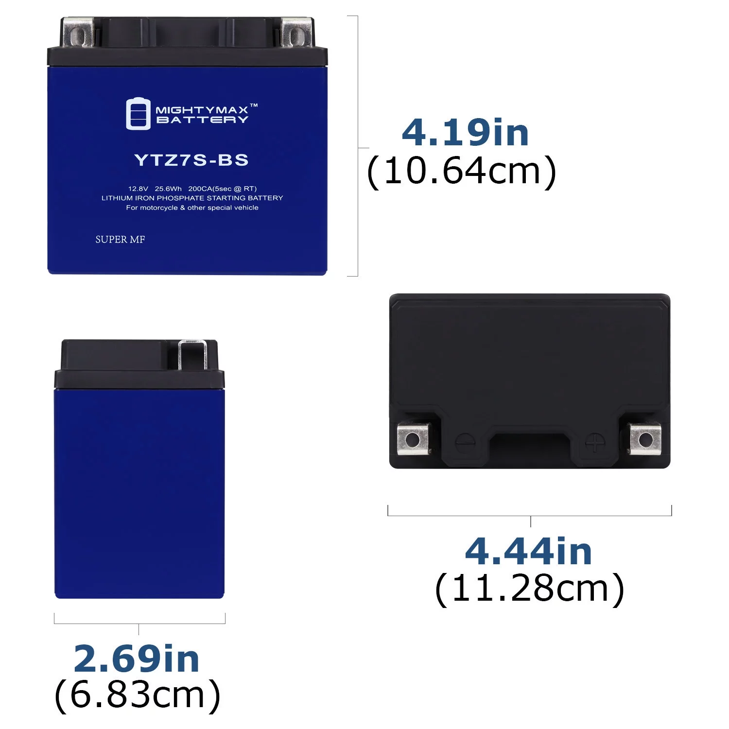 YTZ7S Lithium Battery for Kawasaki ZX10R Husqvarna All Models 04-12