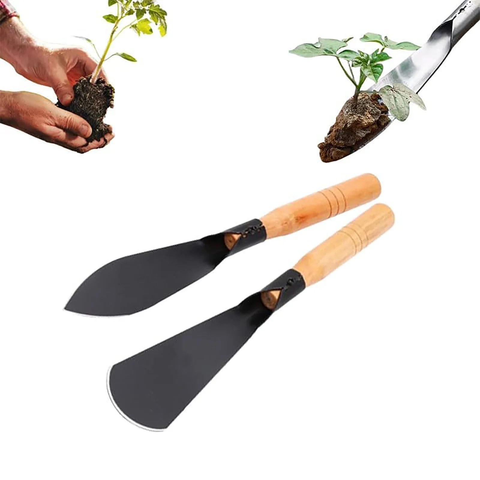 MOQIN Small Garden Shovel, Heavy Duty Gardening Hand Trowel, Spade Shovel Rake for Garden Plants Care House Plants Flower Pot Cactus Vegetables Plant Tool