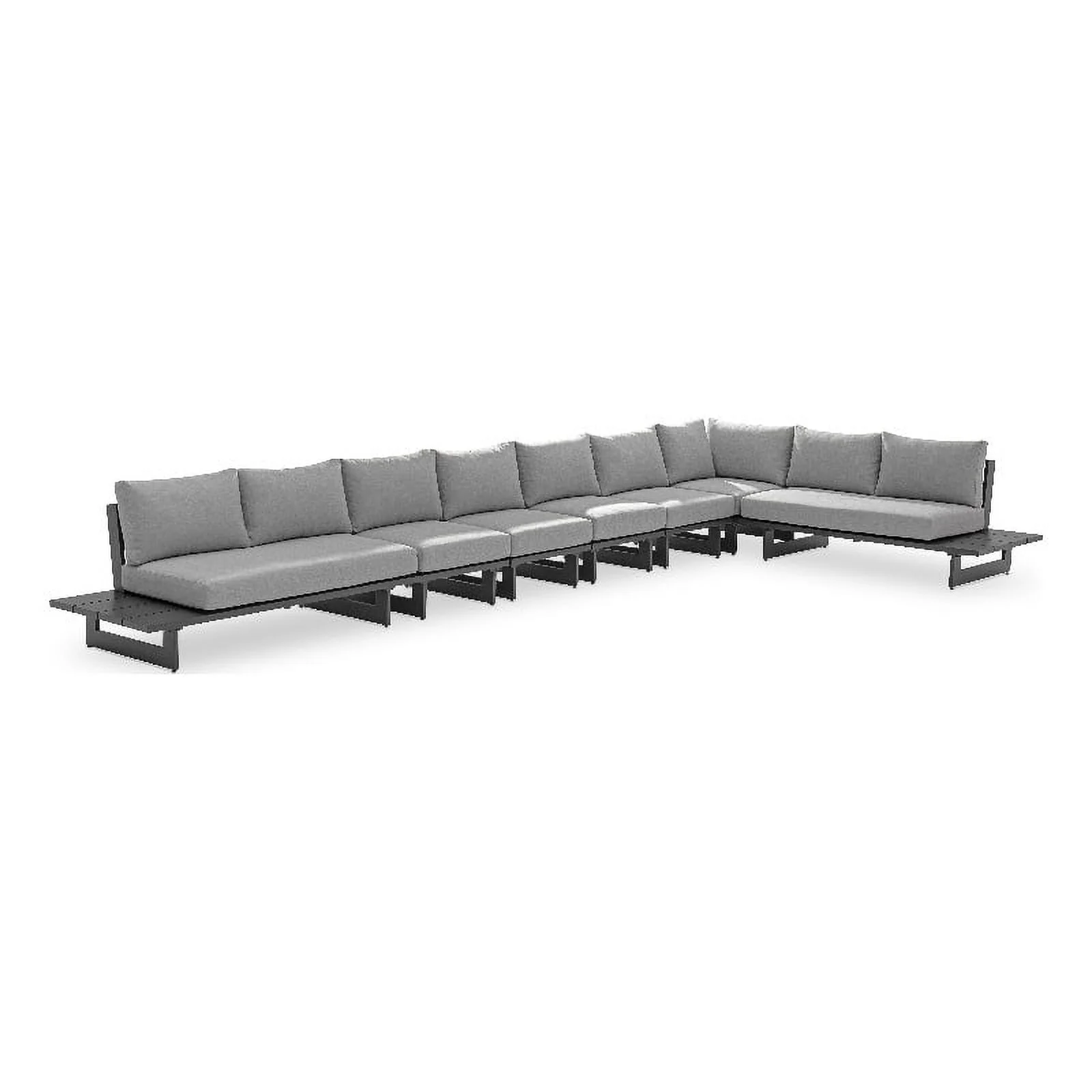 Meridian Furniture Maldives Grey Water Resisting Outdoor Modular Sectional