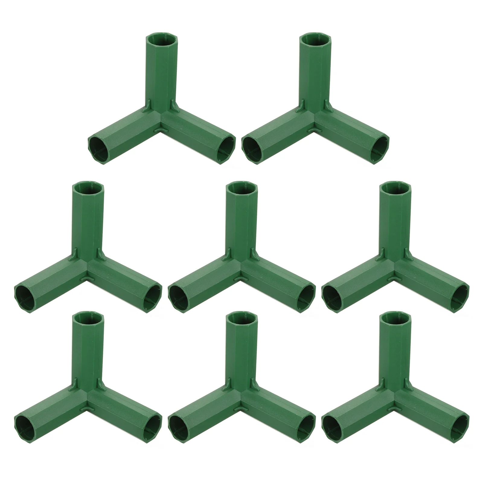 8Pcs 16mm/0.63in 3 Way Greenhouse Frame Connector Pipe Fitting Duty Joint Tool