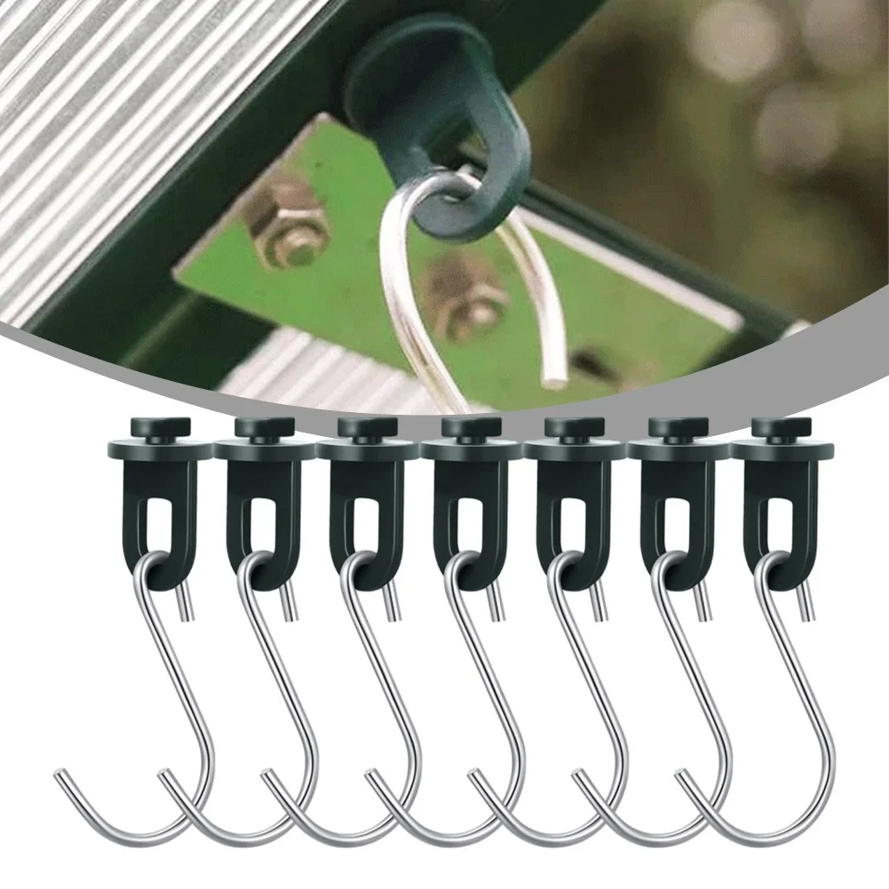 Greenhouse Hooks Hanger, Plastic Greenhouse Clips Fixing Clips Greenhouse