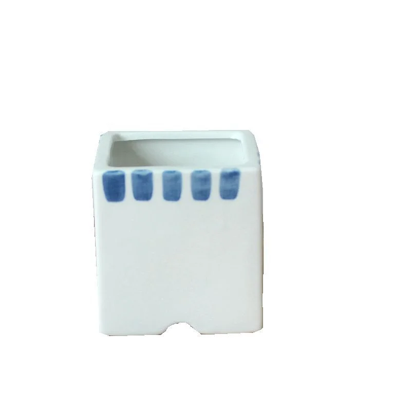 Ceramic Succulent Planter - Hand-painted Flower Pot for Succulents