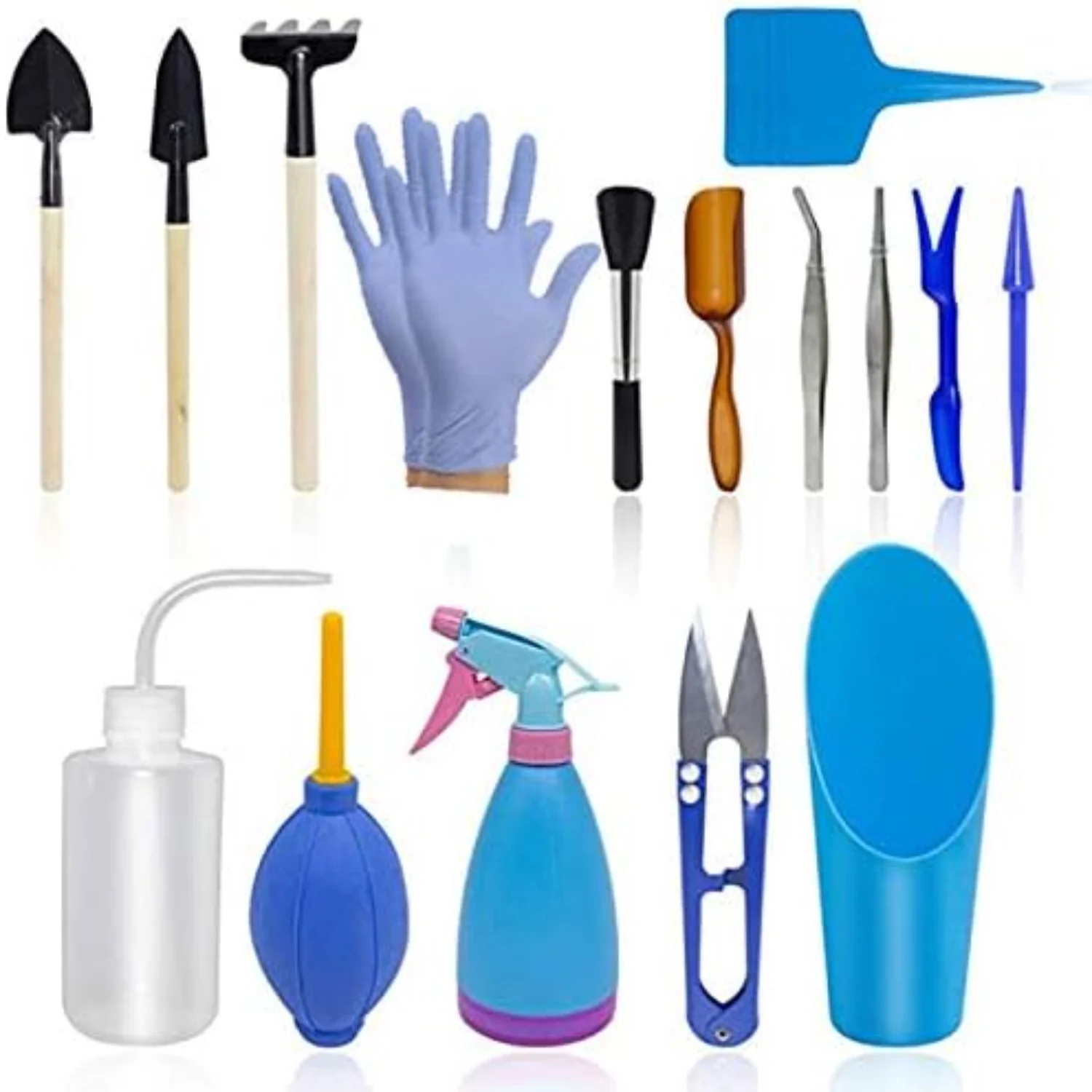 21 Pcs Mini Garden Tools Set Miniature Planting Gardening Tool Set Succulent Transplanting Tools kit Perfect Gardening Tools Gift for Women