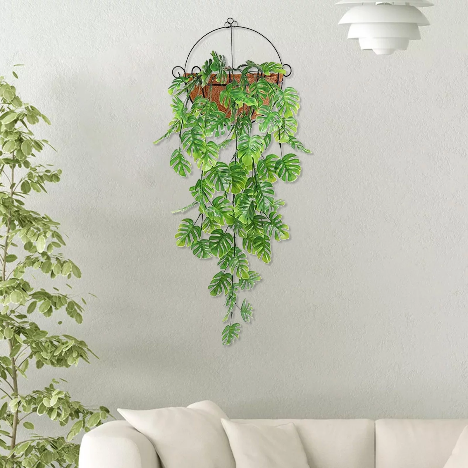 Summer Sale 2024 Artificial Plants Turtle Back Leaf Rattan Outdoor Plastic Plants For Wall Indoor Hanging Baskets Wedding Garland Decor 1 Pcs