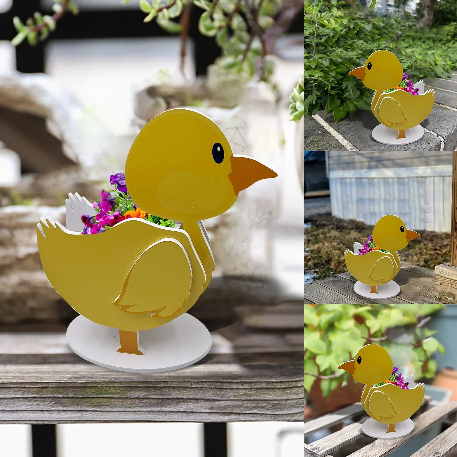 SIfdSeng Chick Garden Flower Pot Chick Cute Animal Flower Pot Flower Pot Storage Container Flower Pot Garden Storage Pot Decorative Ornament Animal Shaped Flower Pot Material 787