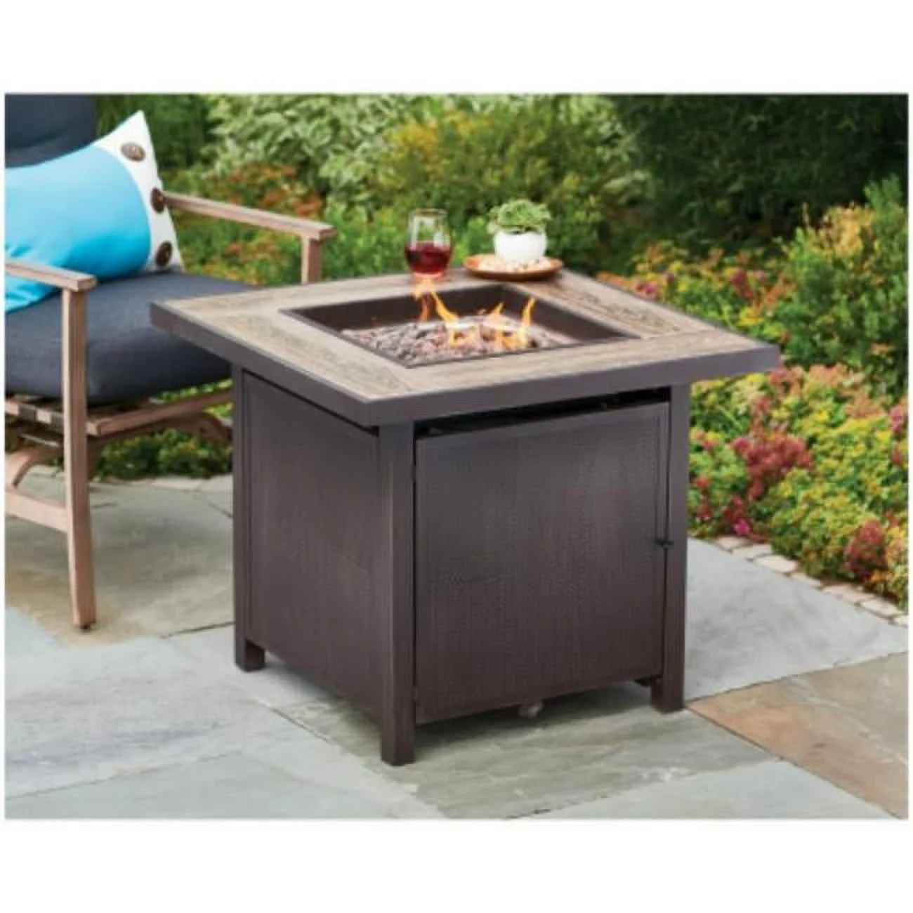 Patio Master 242658 38 in. Four Seasons Evanston Gas Fire Pit