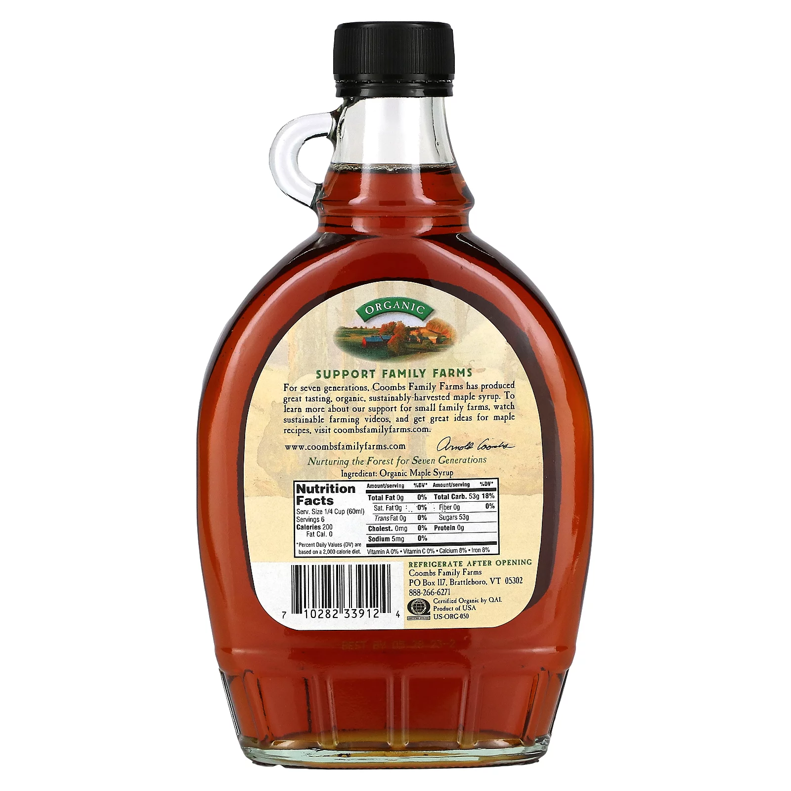 Coombs Family Farms Organic Maple Syrup, Amber, 12 fl oz (354 ml)