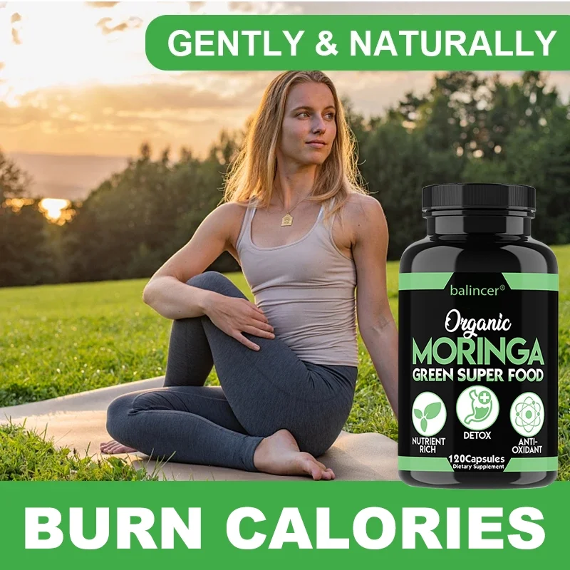 Moringa Capsules 500mg Per Serving - 30/60/120 Capsules - Green Superfood, Skin Health & Immune Support | Non-GMO, Gluten Free