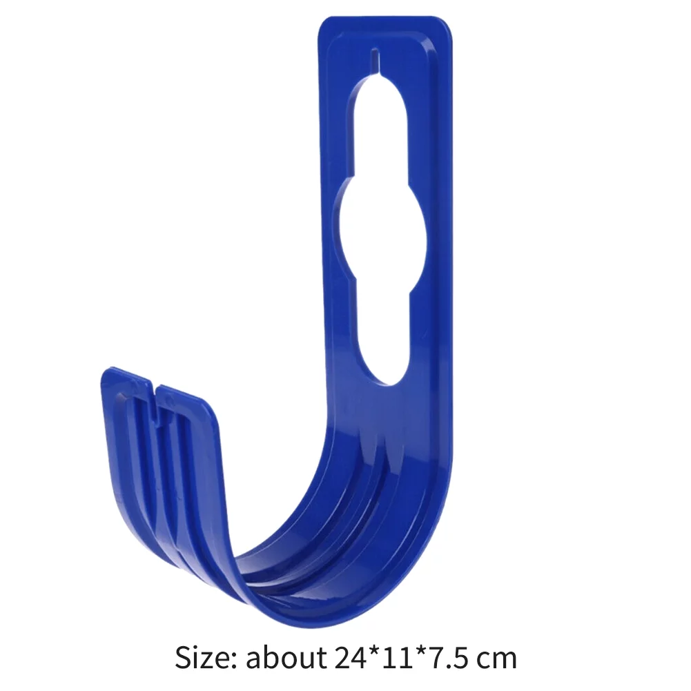 Hose Holder Wall Mount,Durable Garden Hose Hanger Heavy Duty Hose Hook Metal Steel Hose Bracket Fit to100ft Expandable Watering Hose (Blue)