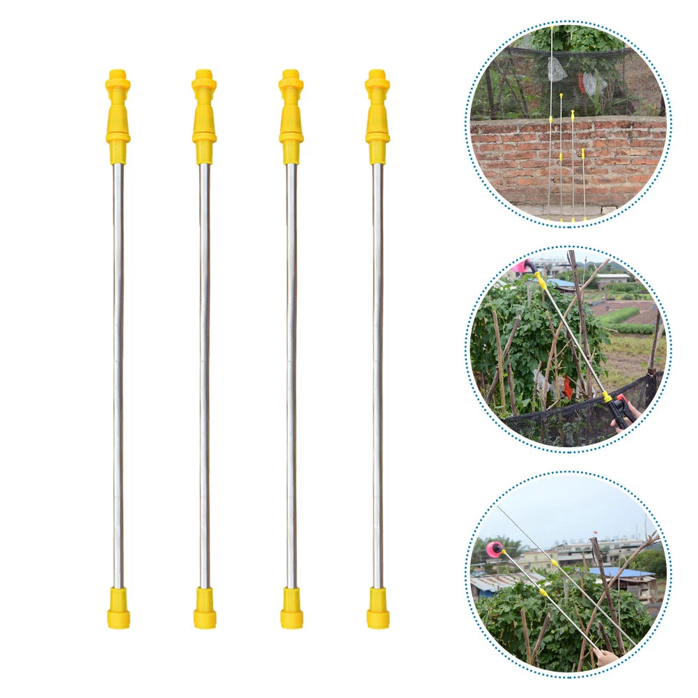 Qumonin Stainless Steel Sprayer Wand Extension - 4Pcs Telescopic Garden Watering Pole