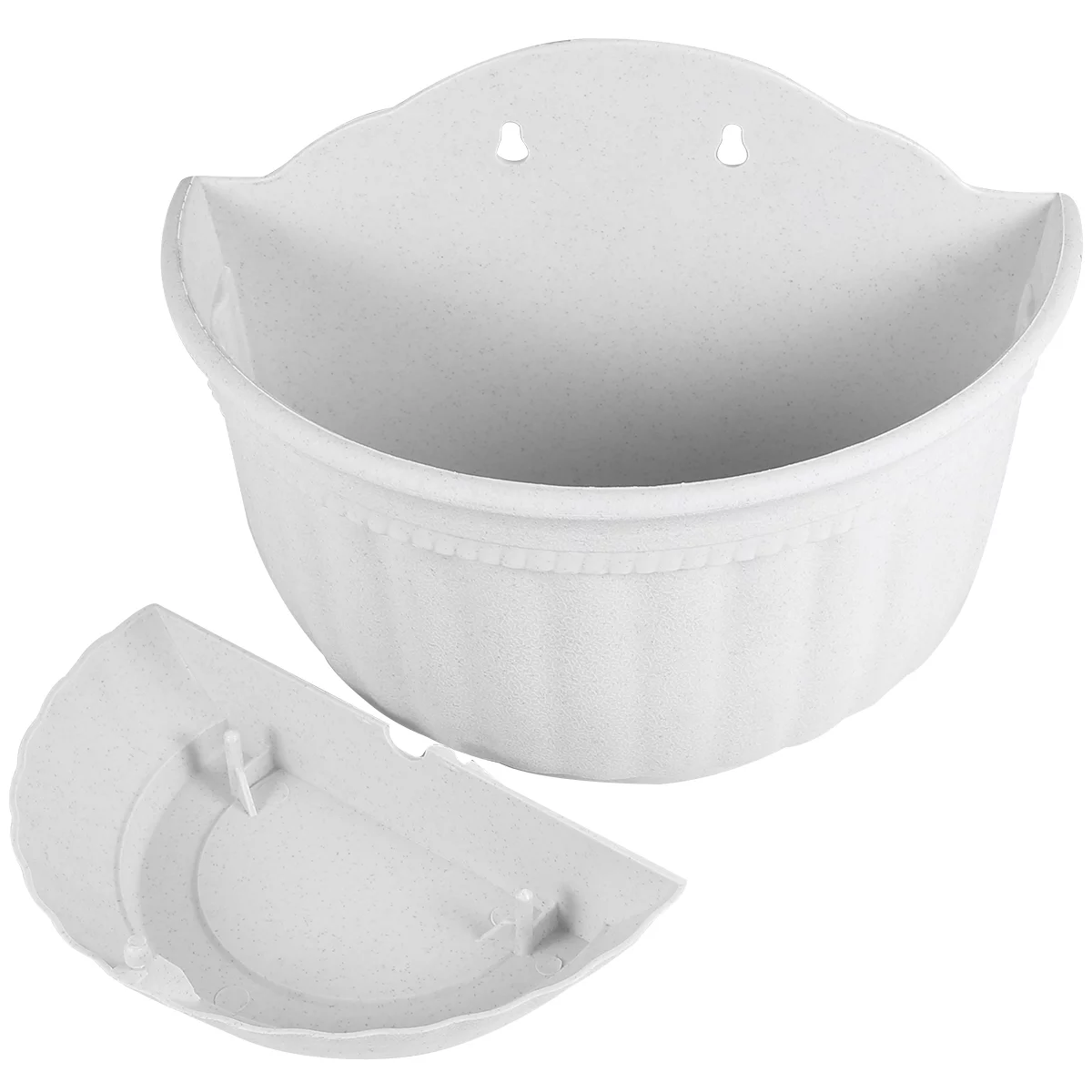 Semi-circular Imitation Leather Pattern  European Style Wall-mounted Flower Pot