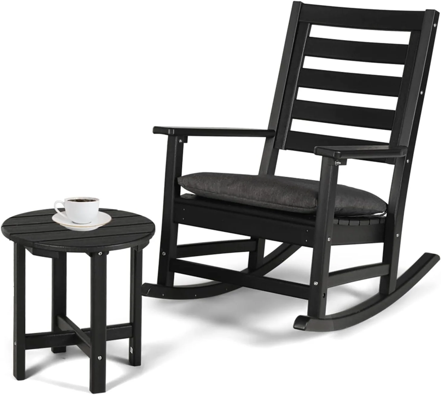 Coewske 2PCS Patio Rocking Chair & Table Set