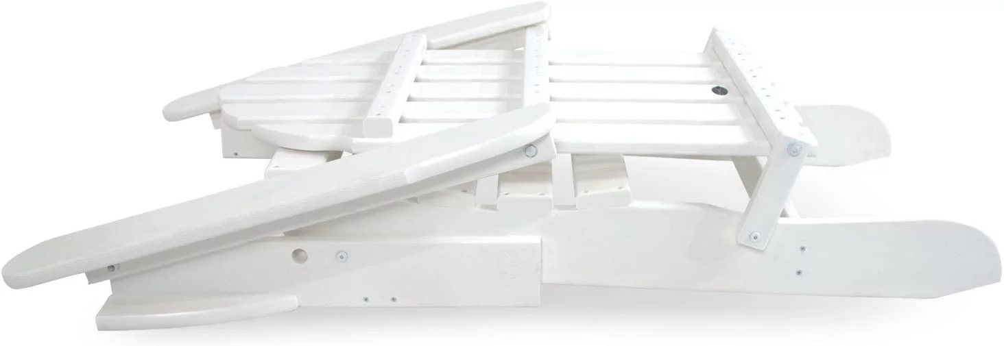 MINGFENG AD5030WH Classic Folding Adirondack Chair, White 35.7 x 29 x 35.7 inches