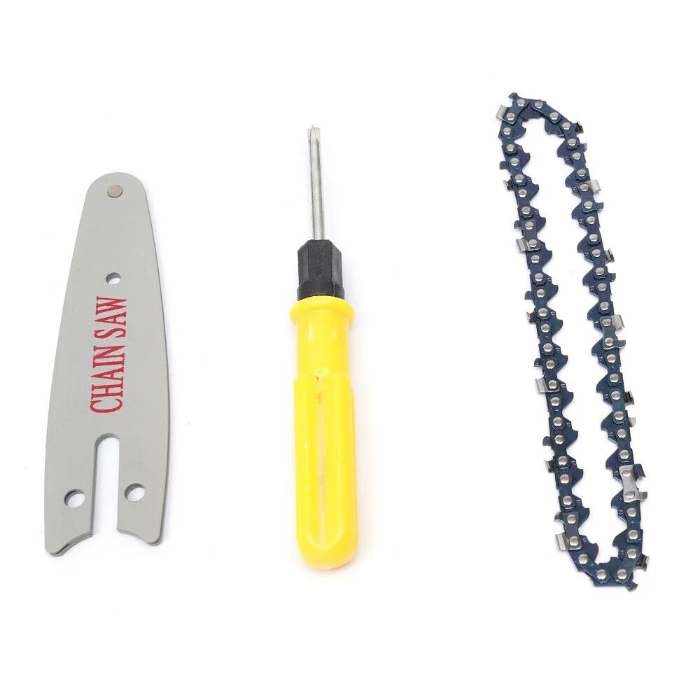 TOOL1SHOoo Mini Handheld Electric Chainsaw Kit Cordless Tree Pruning Rechargeable Battery