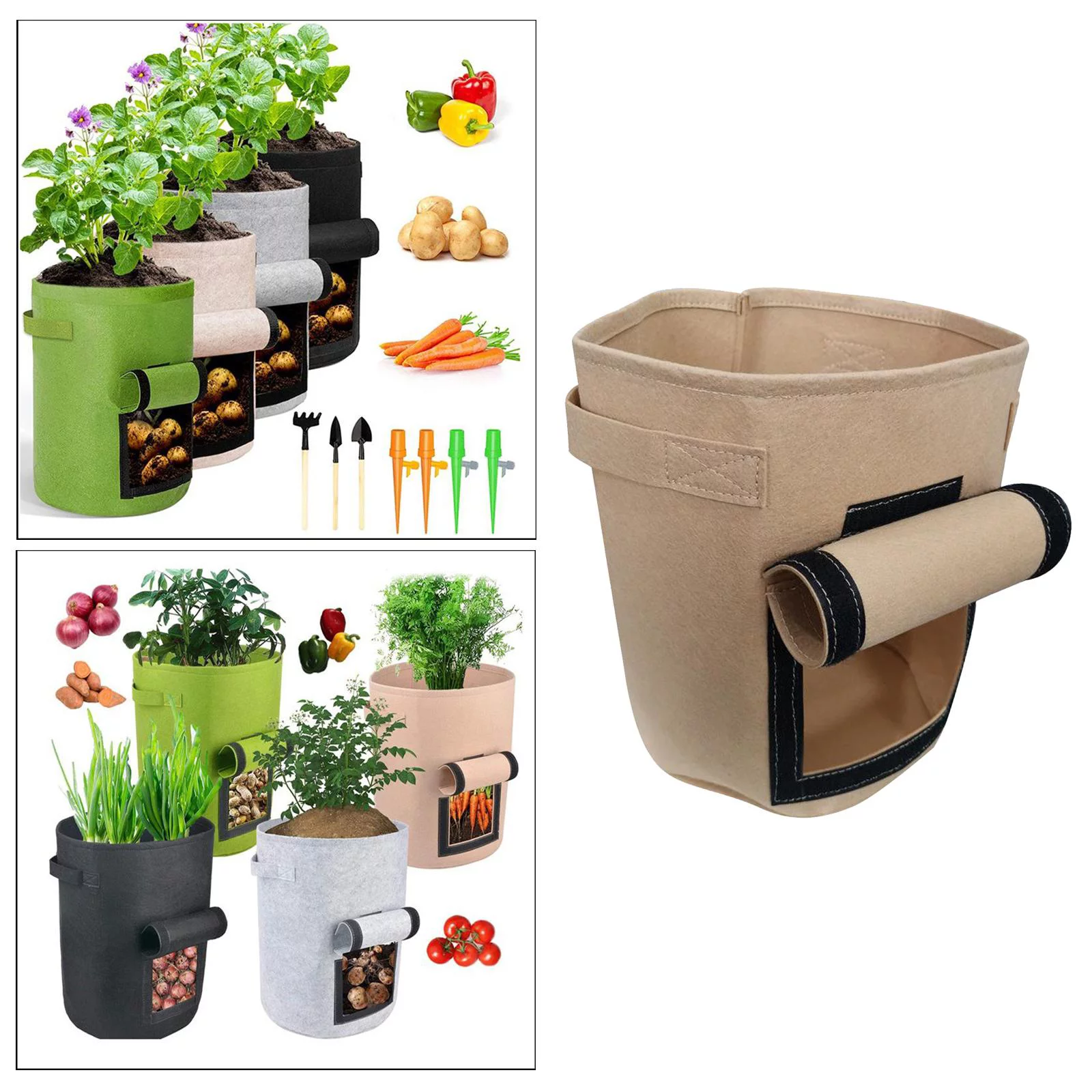 Felt Plant Nonwoven Greenhouse Vegetable Growing Bags Vertical Tools