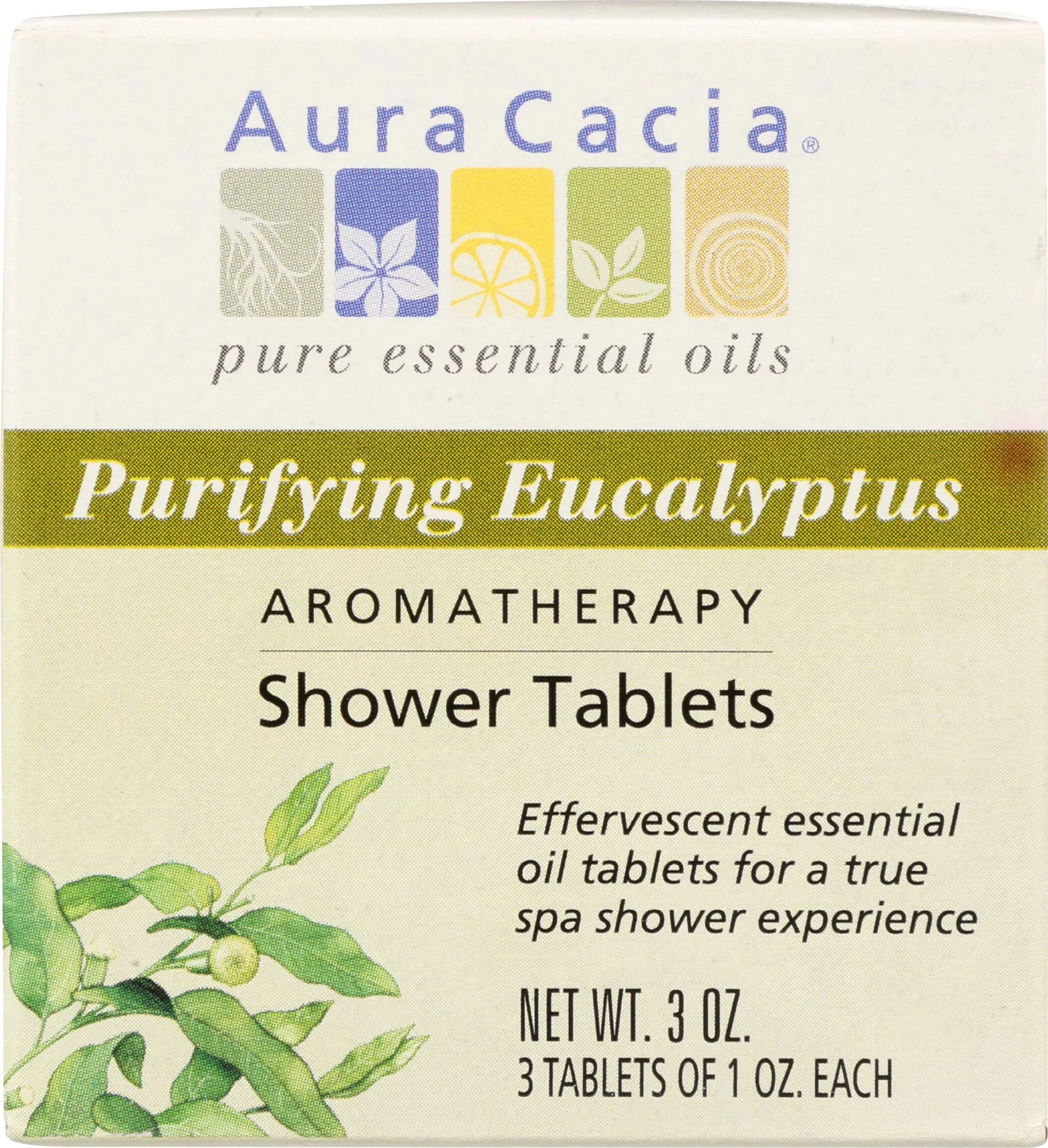 Aura Cacia Shower Tablet Eucalyptus Purifying, 3 Oz