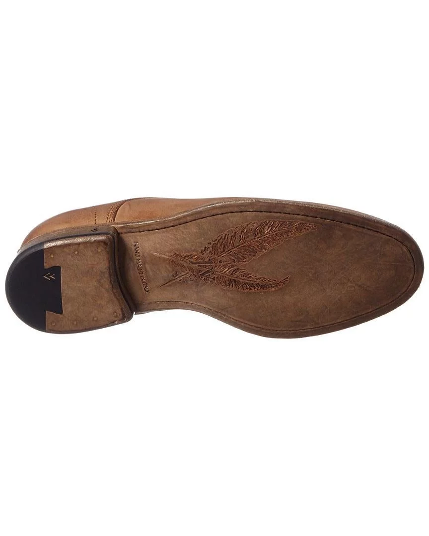 JOHN VARVATOS Men's Stanton Laceless Derby, Wood Brown, 10