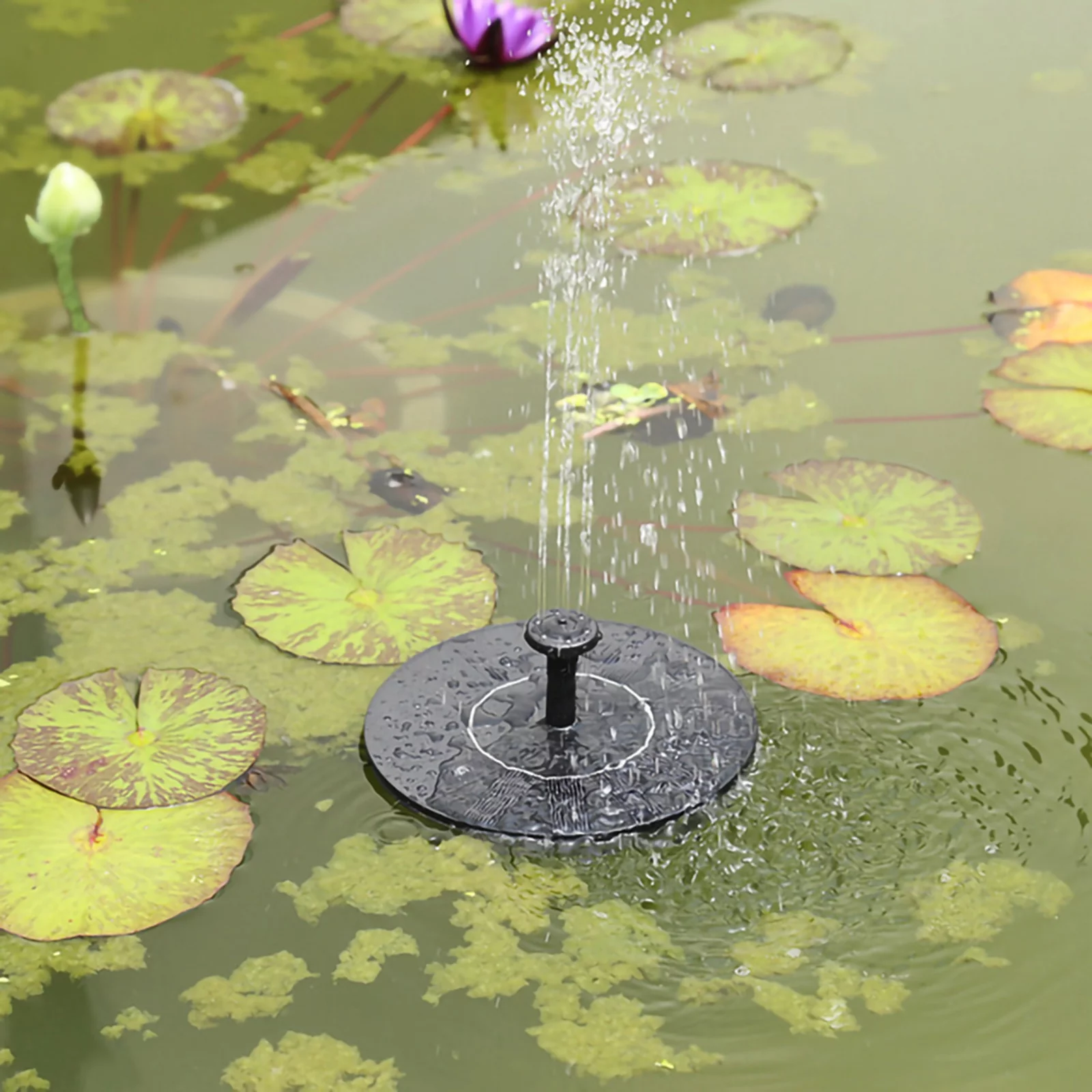 Fountain,4 Nozzles Landscape Solar Pump Pools With 4 Landscape Pond Nozzles Landscape With 4 Nozzles Pump Bath Powered Water Pools Bath Solar Powered Huiop Solar Powered Water