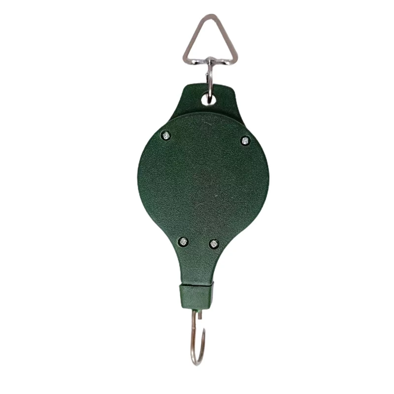 Retractable Plant Pulley Plant Hook Pulley Multifunctional Birds Feeders Hanging Indoor Outdoor Plant Hanger for Hanging Garage Patio Fence Dark Green
