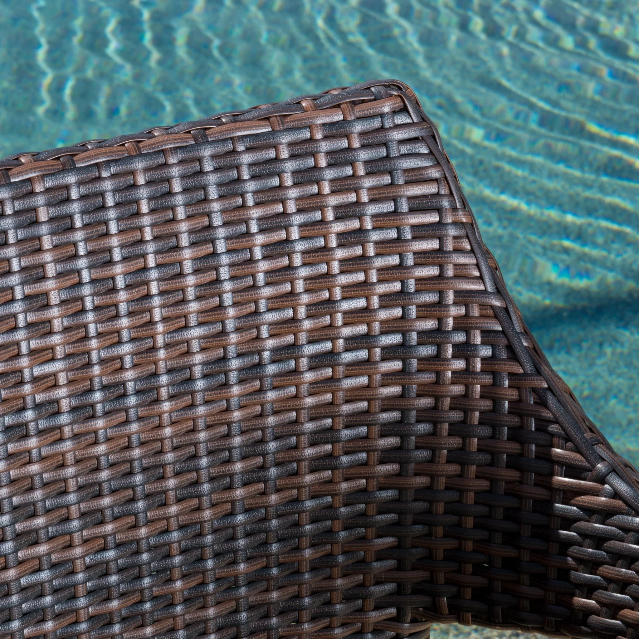 Del Mar Outdoor 3pc Multibrown Wicker Bistro Set