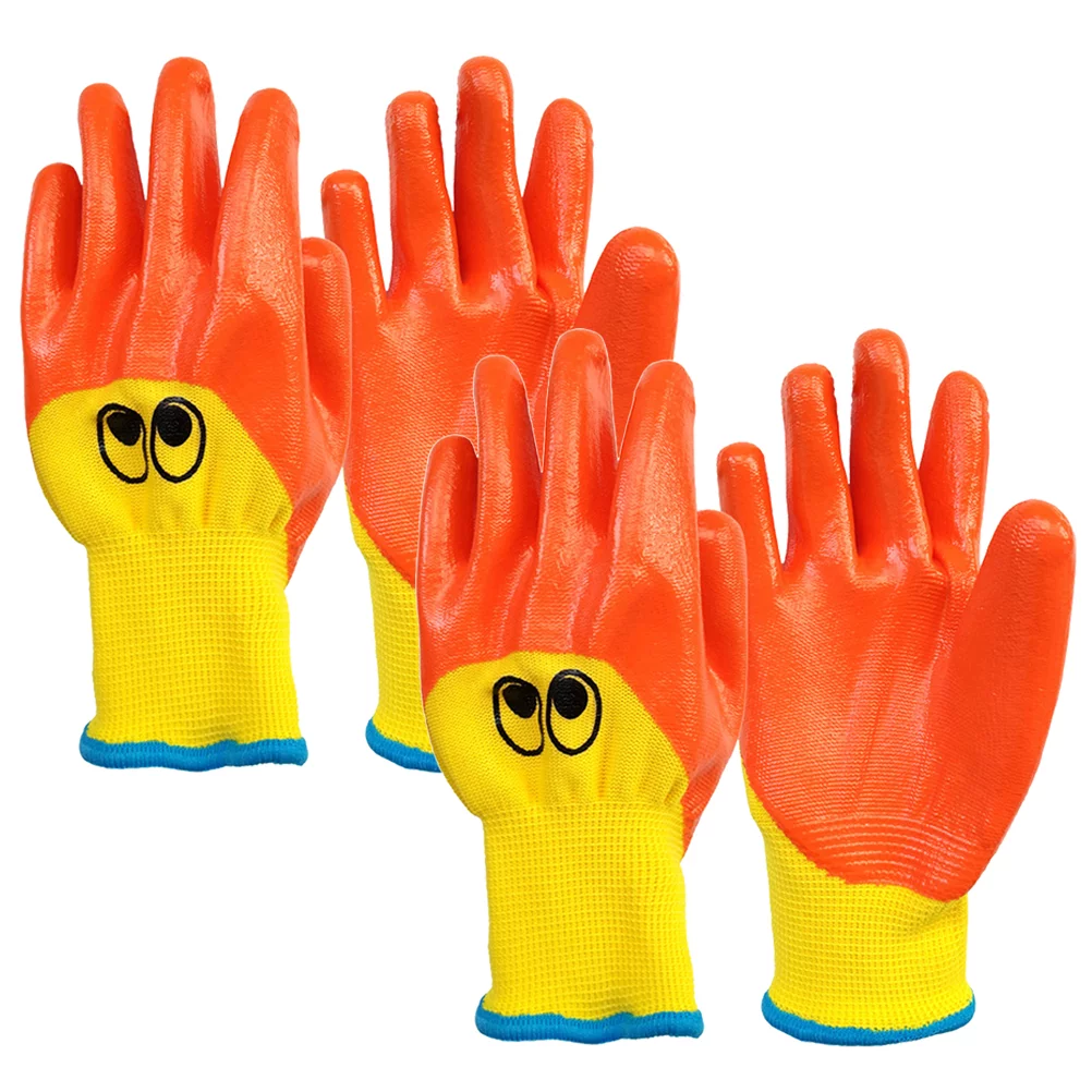 Gongxipen 2 Pairs Nitrile Gloves Gardening Gloves Wear-resisting Breathable Oil Proof Anti-slip Working Gloves Art Gloves (As Shown)
