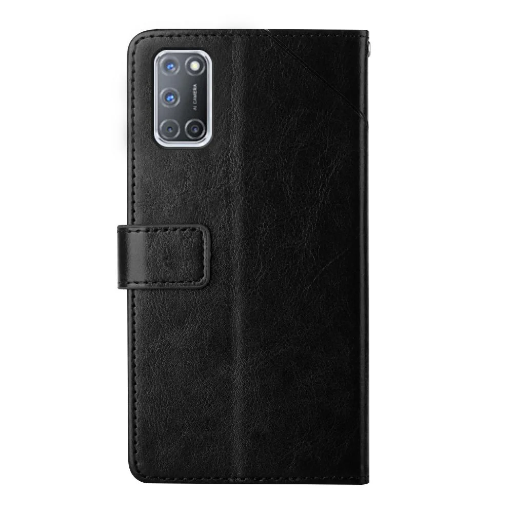 Case for OPPO A92/A52 Phone Case Shockproof TPU Shell Kickstand-Durable Leather Wallet Flip Cover Book Folding