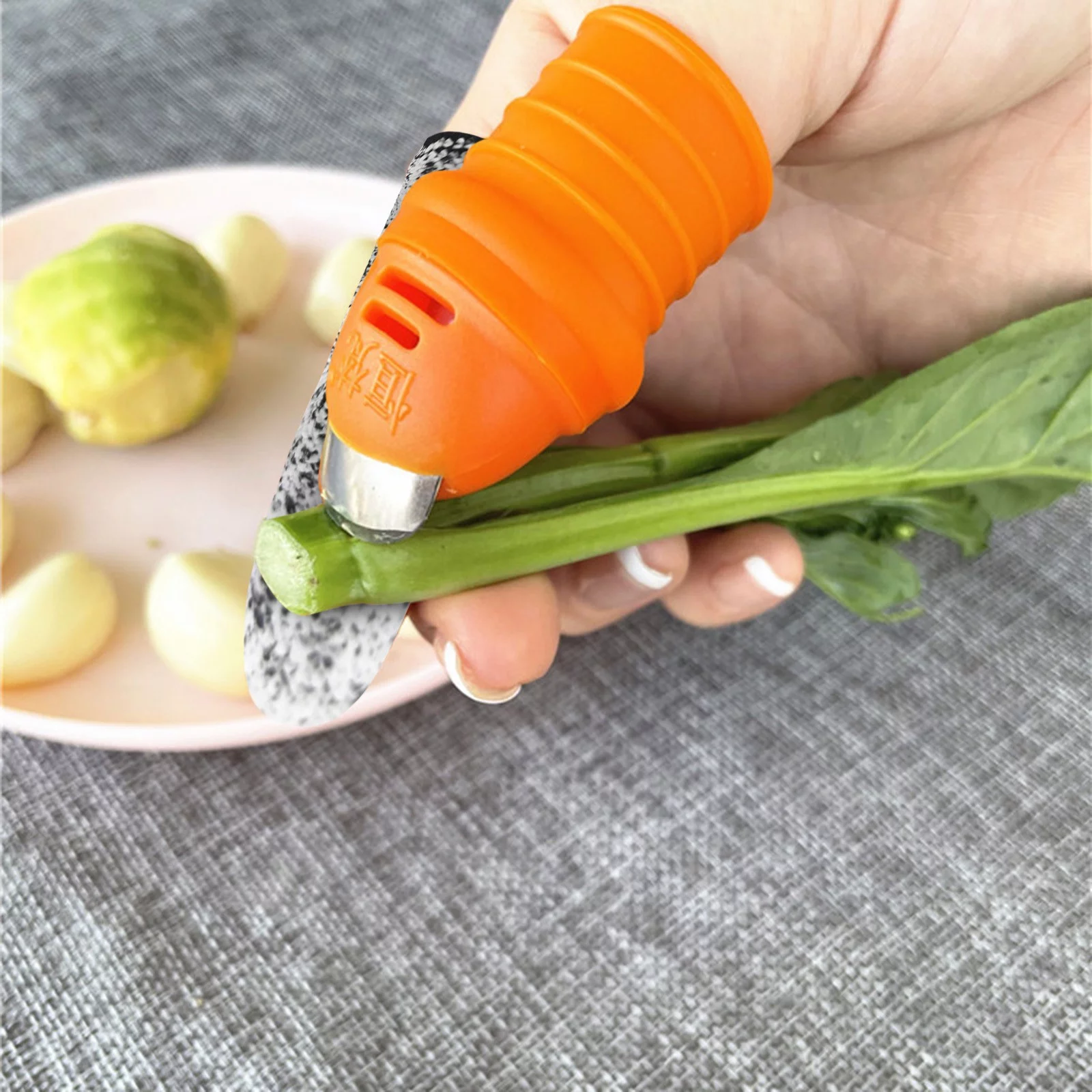 Bnnlsa Finger Cuff Vegetable Picking Potted Plants Trim Silicone Thumb Knife Set Knife Garden Tools Garden Silicone Thumb Knife