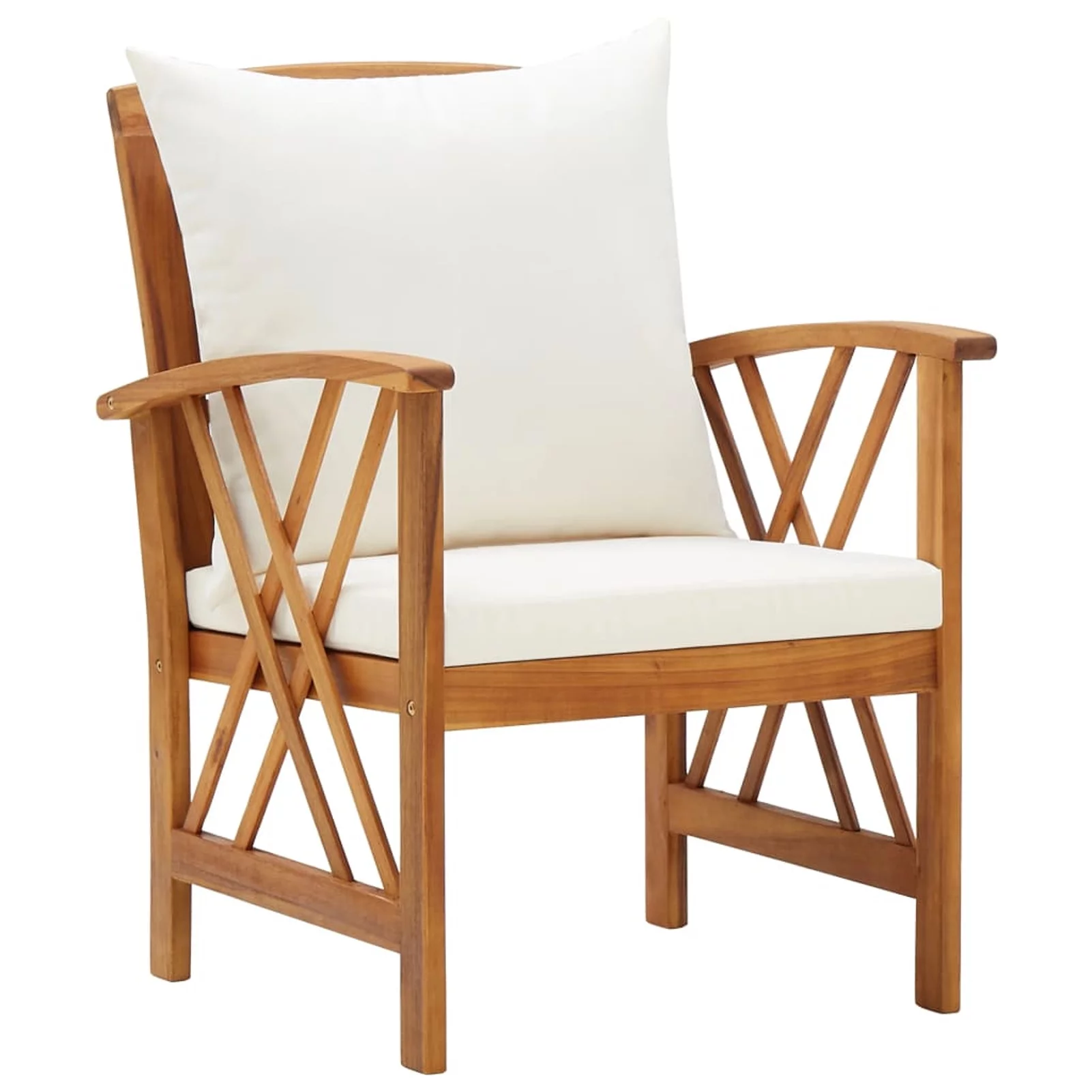 5 Piece Patio Set with Cushions Solid Acacia Wood