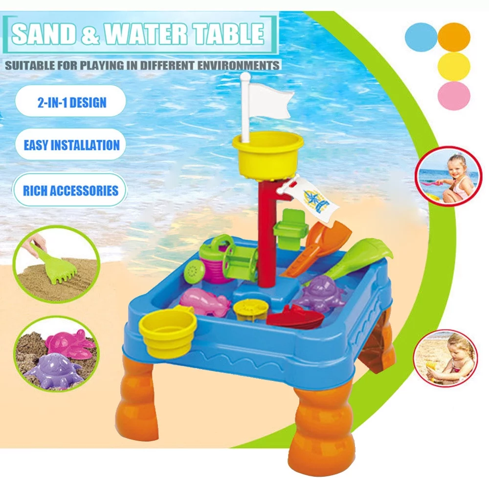 XUYAN Sand & Water Table Watering Can & Spade Kids Outdoor Garden Sandpit Toy Set Travel Fun Gifts for 3 4 5 6 7 8 Year Old Boy Girl Children