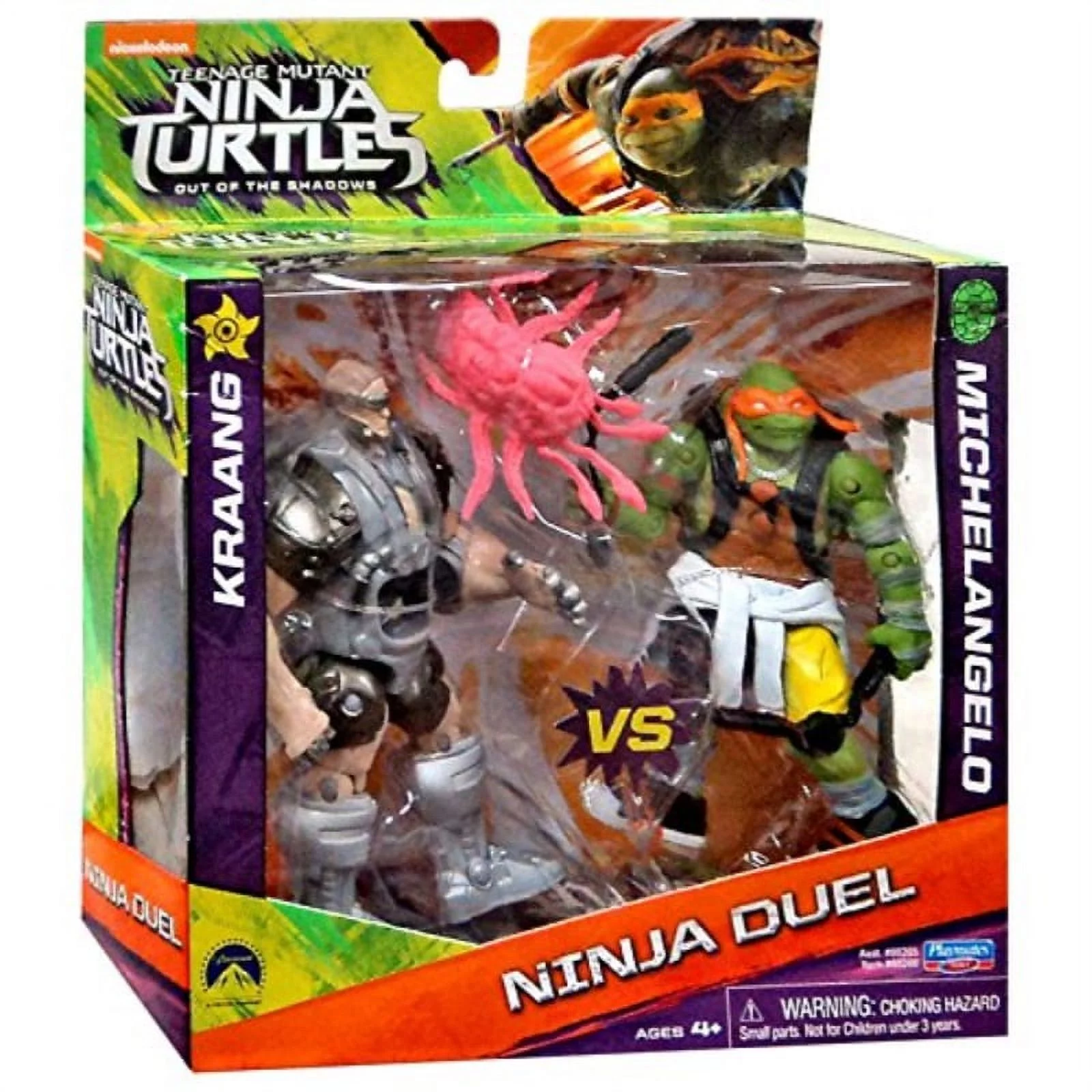 Teenage Mutant Ninja Turtles Movie 2 Hero vs Villain Basic Figure 2-Pack, Michelangelo vs Kraang