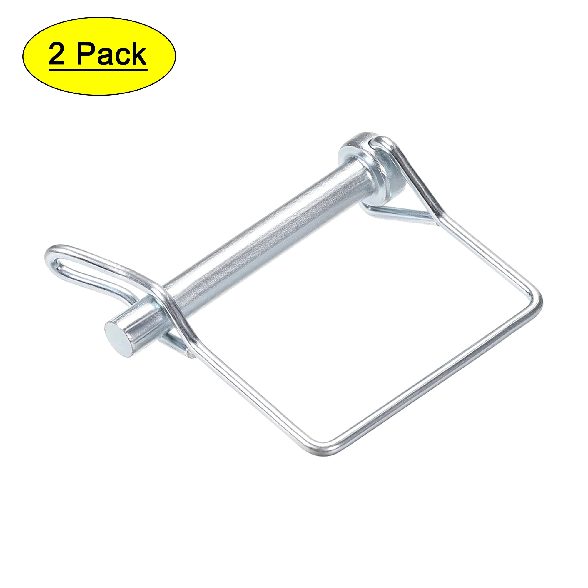 Shaft Locking Pin w Ear 9mm x 70mm Coupler Pin for Farm Trailers Wagons Lawn Garden in Square 2Pcs