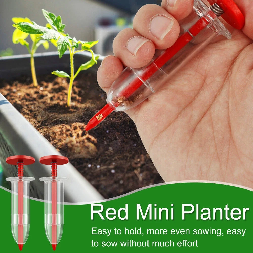 LUUFILx&nbsp;Mini Seed Spreader, 2024 New Mini Sowing Seed Dispenser, Small Seed Planter Tool, Manual Seedlings Dibber and Widger Set