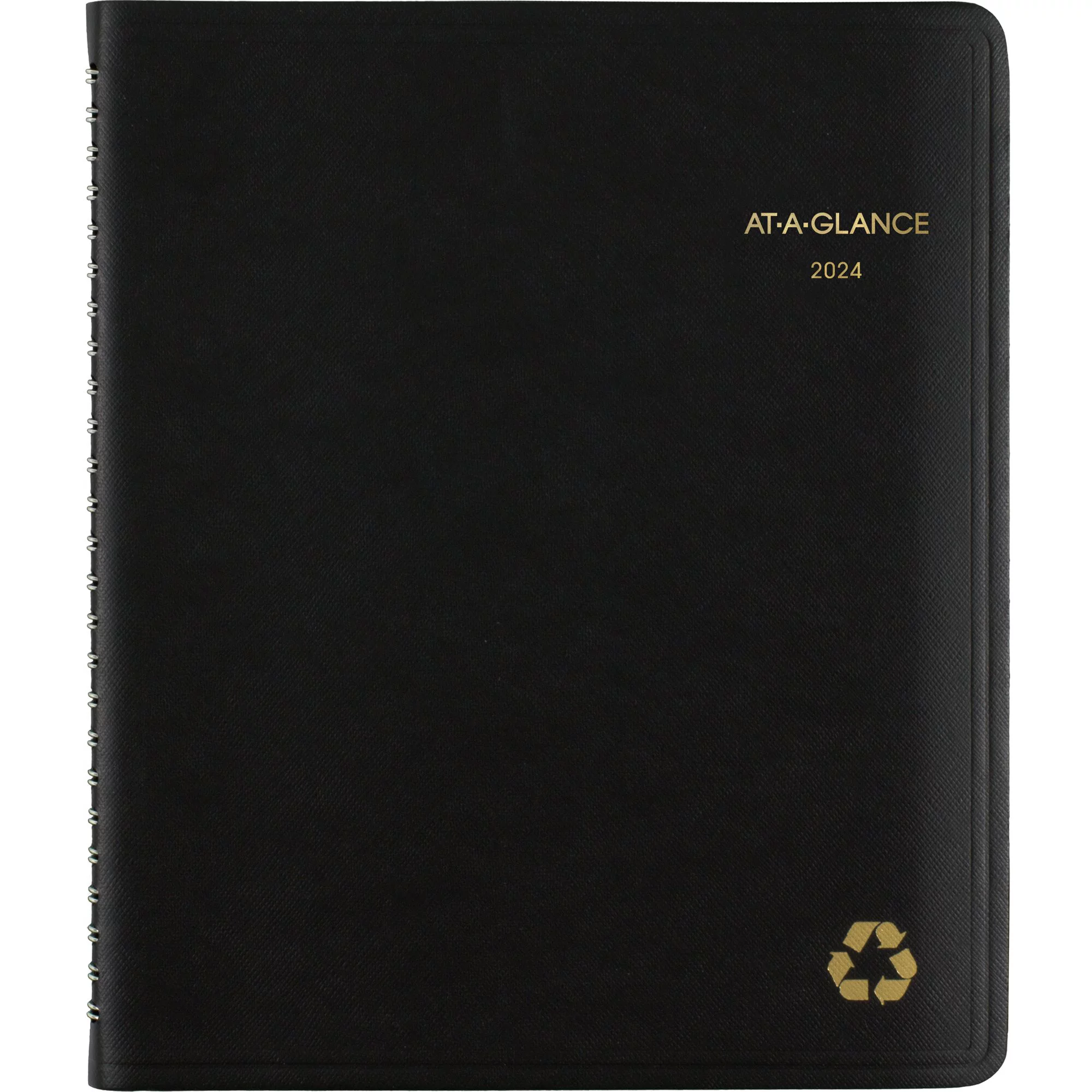 AT-A-GLANCE Recycled 2024 Weekly Monthly Appointment Book Planner Black Medium 7