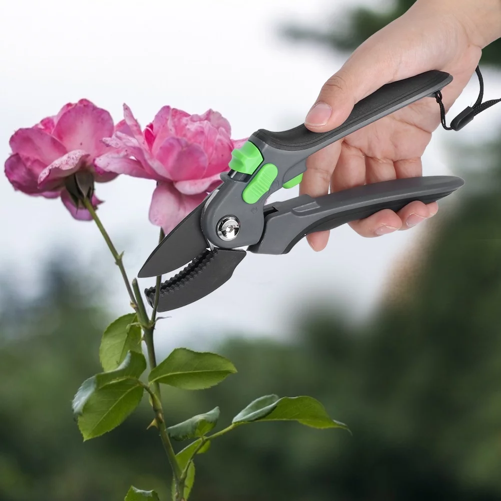 Pruning Scissor, Steel Garden Scissor Labor-Saving Pruning Shears Fruit Tree Branches Pruning Shearing Tool