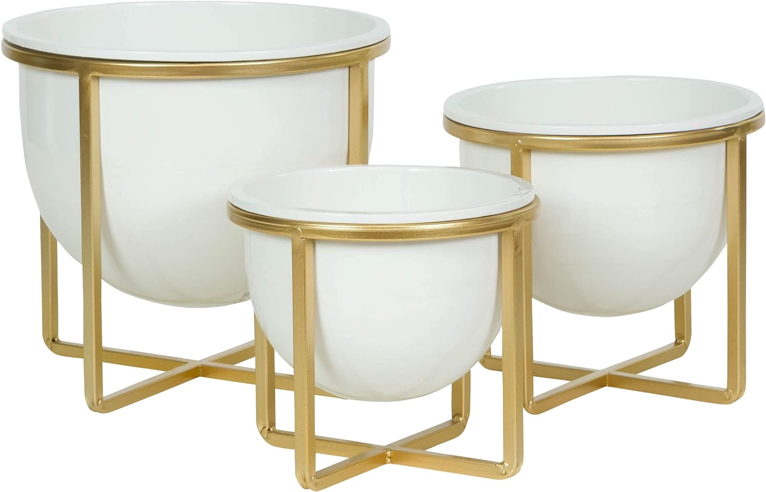 Mid Century Modern Planters (Set of 3)