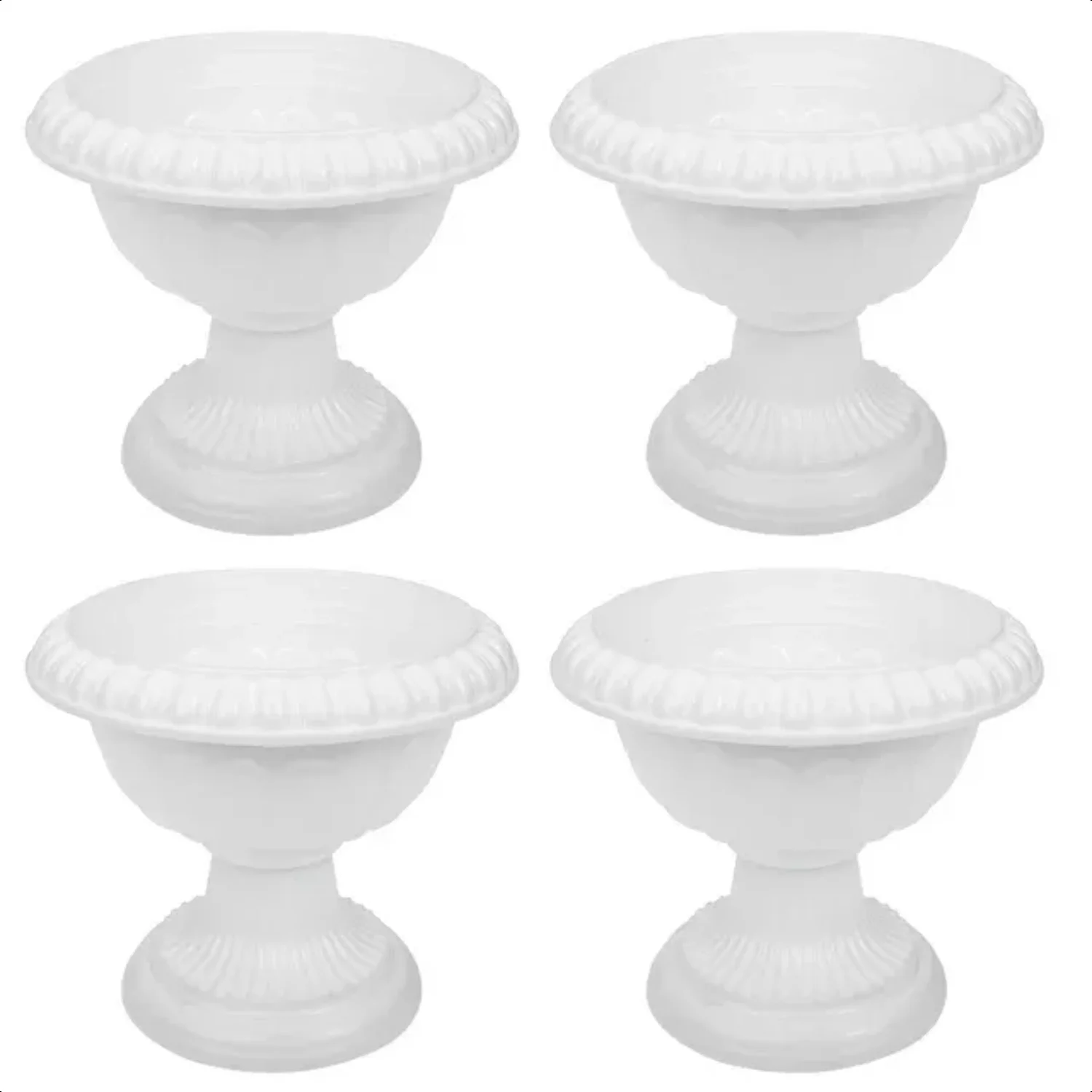 European Style Plastic Flowerpot Wedding Decor Urn Planter Set of 4 Beautiful Pcs